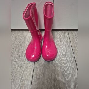 George Hot Pink Toddler Girls' Rain Water Splash Puddle Boot. Size 7-8
